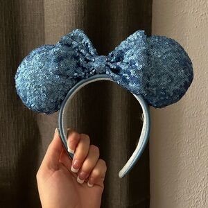 Disney Parks Blue Sequin Minnie Ears